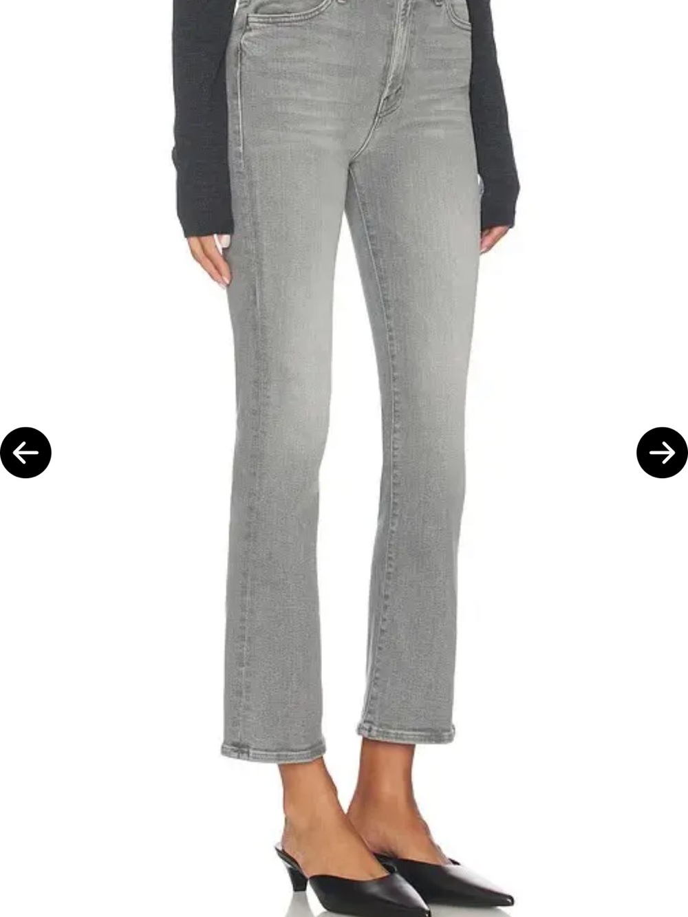 MOTHER Straight Leg Jeans in Washed Gray